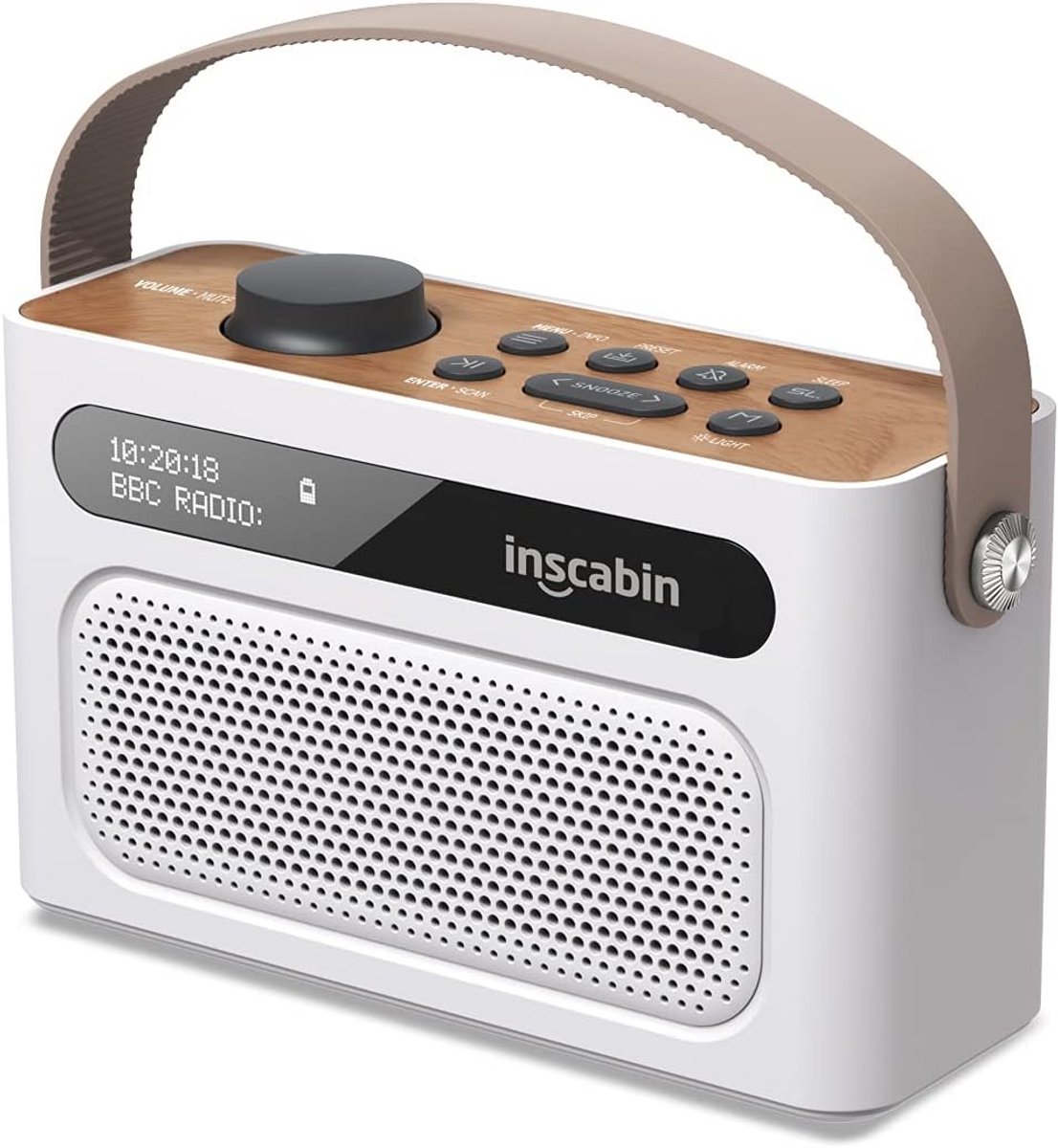 Draagbare DAB+ FM Radio met Bluetooth Speaker & Oplaadbare Batterij