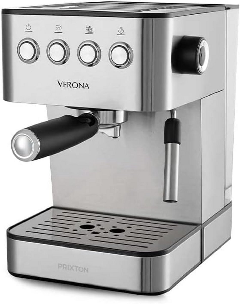 Espressomachine met 20 Bar, 850W & Stoomfunctie - RVS Koffiezetapparaat
