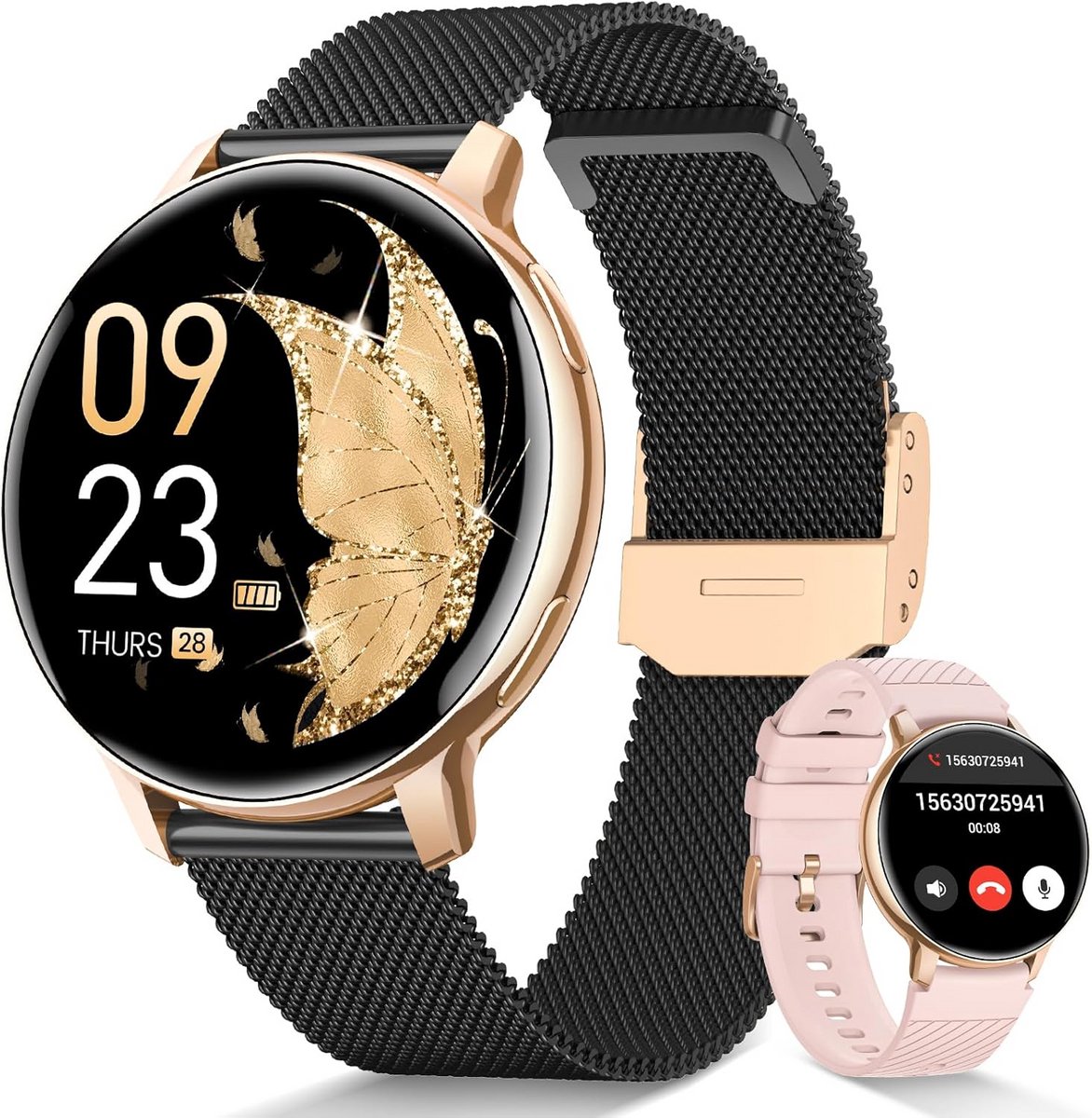 Smartwatch Dames - Activiteitstracker, Hartslagmeter & Slaapmonitor