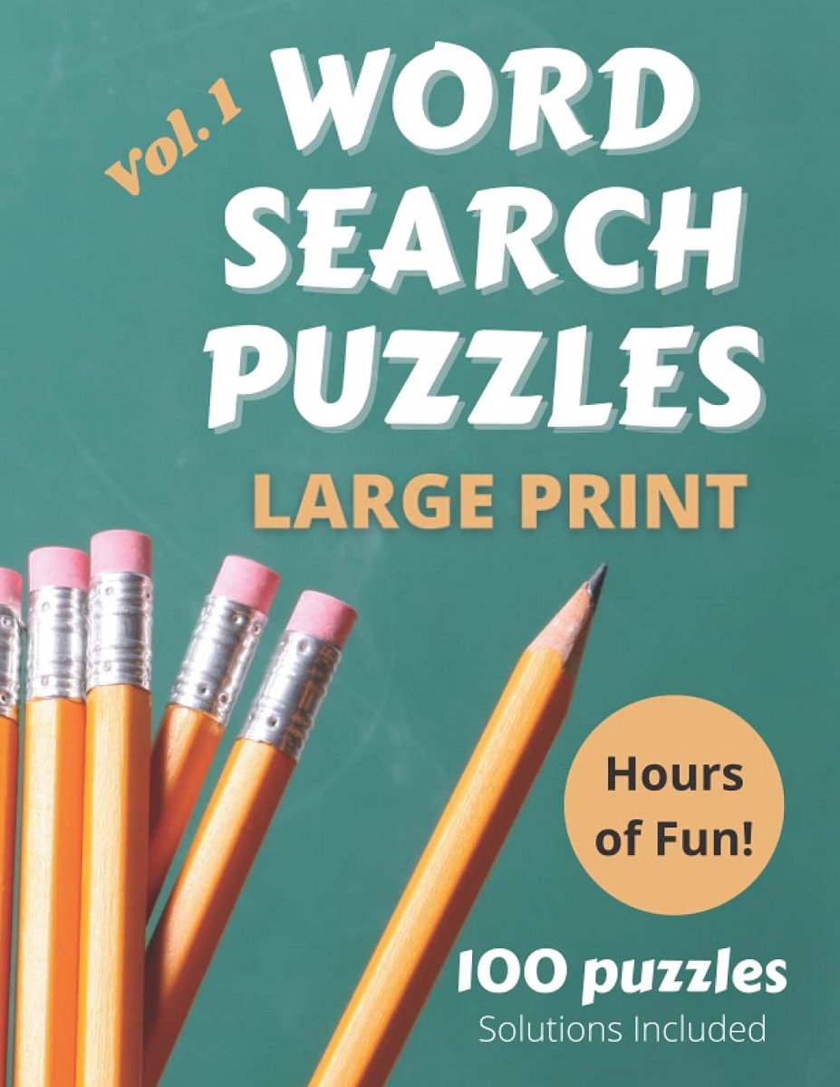 Woordzoekpuzzelboek: 100 Grote Letter Puzzels voor Volwassenen