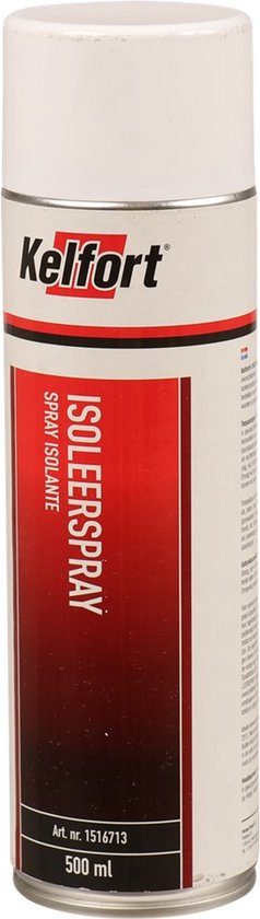 Kelfort spuitbus isolerende spray 500 ml, met rood en wit label, merknaam Kelfort.