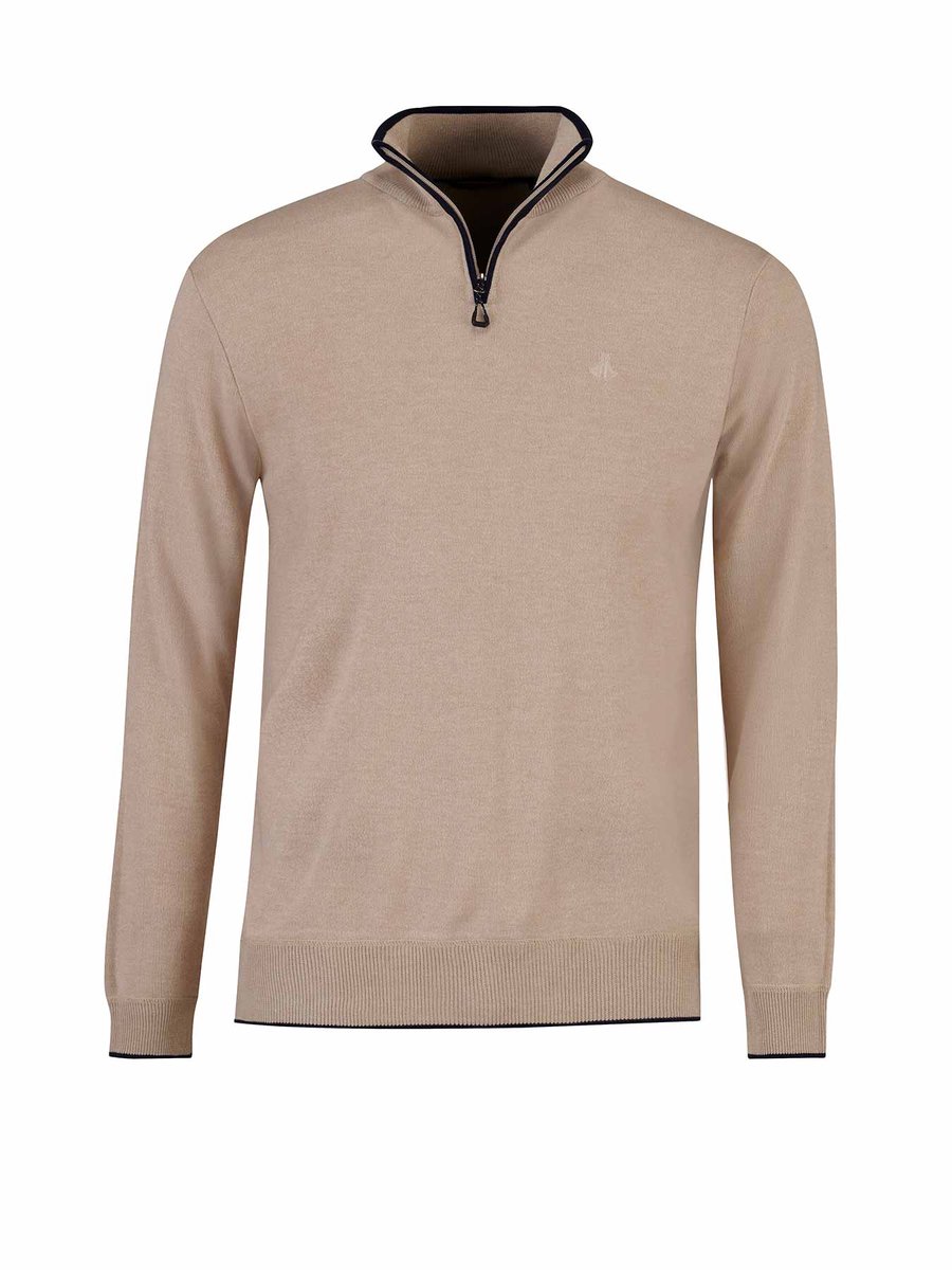 BJØRNSON Zimon Gebreide Pullover Heren Schipperstrui Beige
