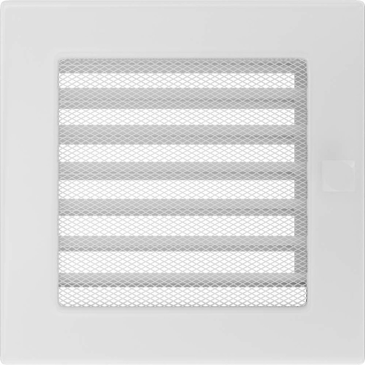 Ventilatierooster Haardrooster 17x17 cm Wit met Verstelbare Lamellen voor Kachel