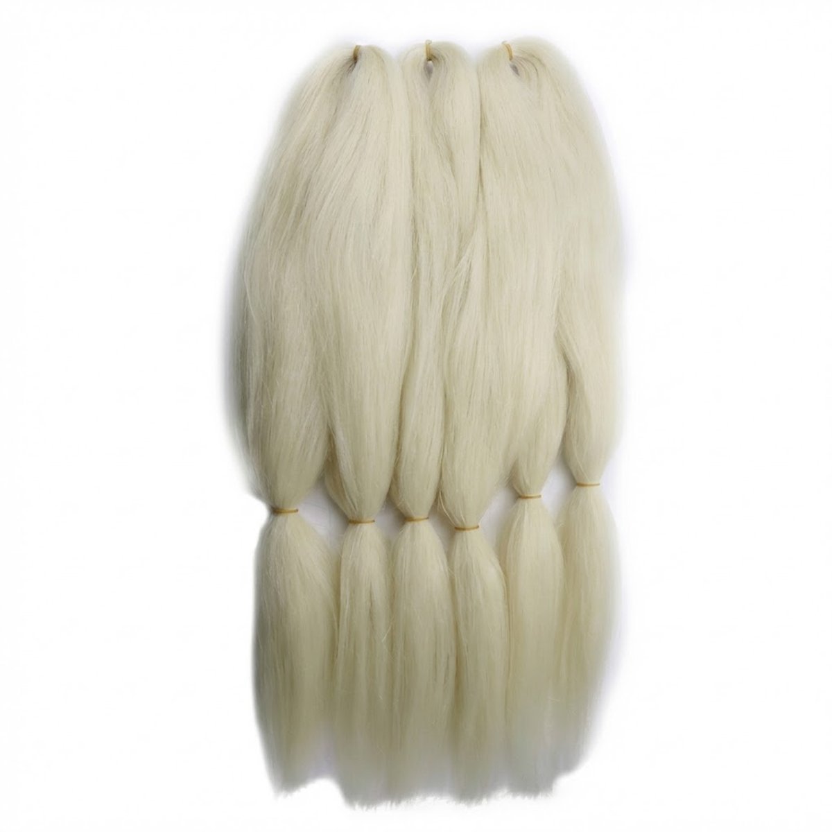 Lichtblond synthetisch vlecht haar dames braiding hair jumbo braid extensies extensions lang vlecht haar om te vlechten – Double Triple Super X – 6 stuks