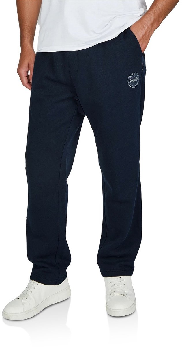 Jack & Jones Heren Joggingbroek JPSTKANE LANDON UNCUFFED SWT PANTS comfort/relaxed Blauw M Volwassenen Vrijetijdsbroek heren