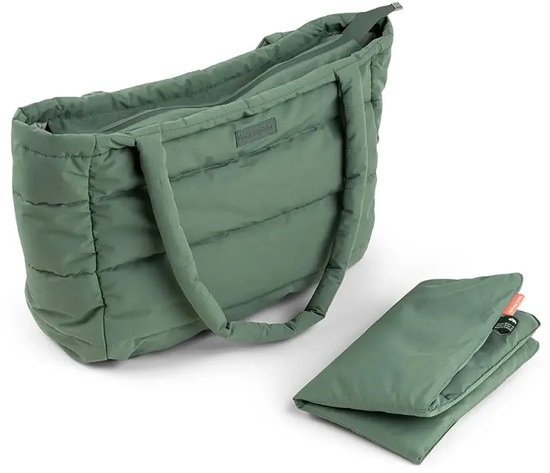 Done By Deer Quilted Changing Tote Bag Green van Done by Deer — afbeelding 4