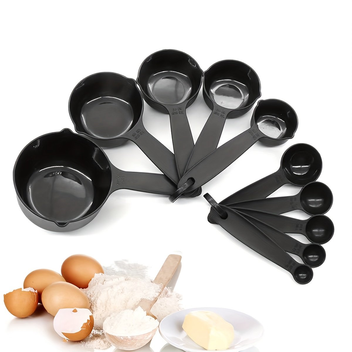 Livé® Maatlepels Set – 10-delige Bakmaatbekers met Gram Aanduiding