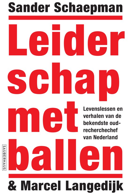 Boekomslag met de titel 'Leiderschap met ballen' in rode letters.