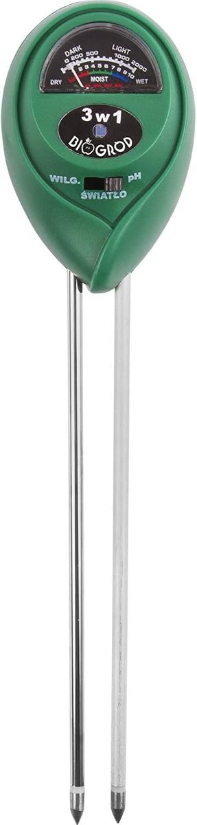Bodemtester 3-in-1: pH-waarde, Vocht en Lichtmeter voor Tuin en Planten