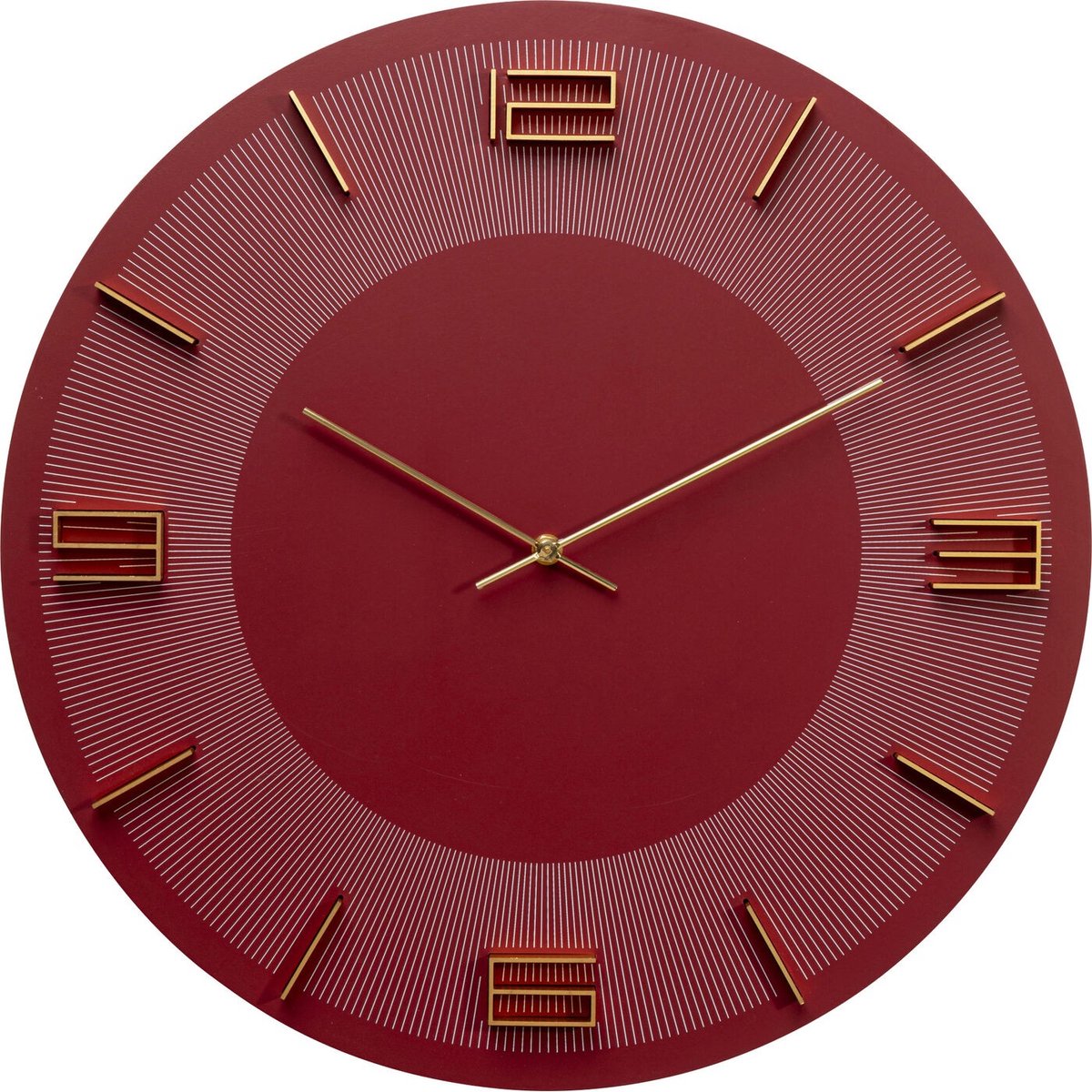 Wandclock Leonardo rood Kare Design