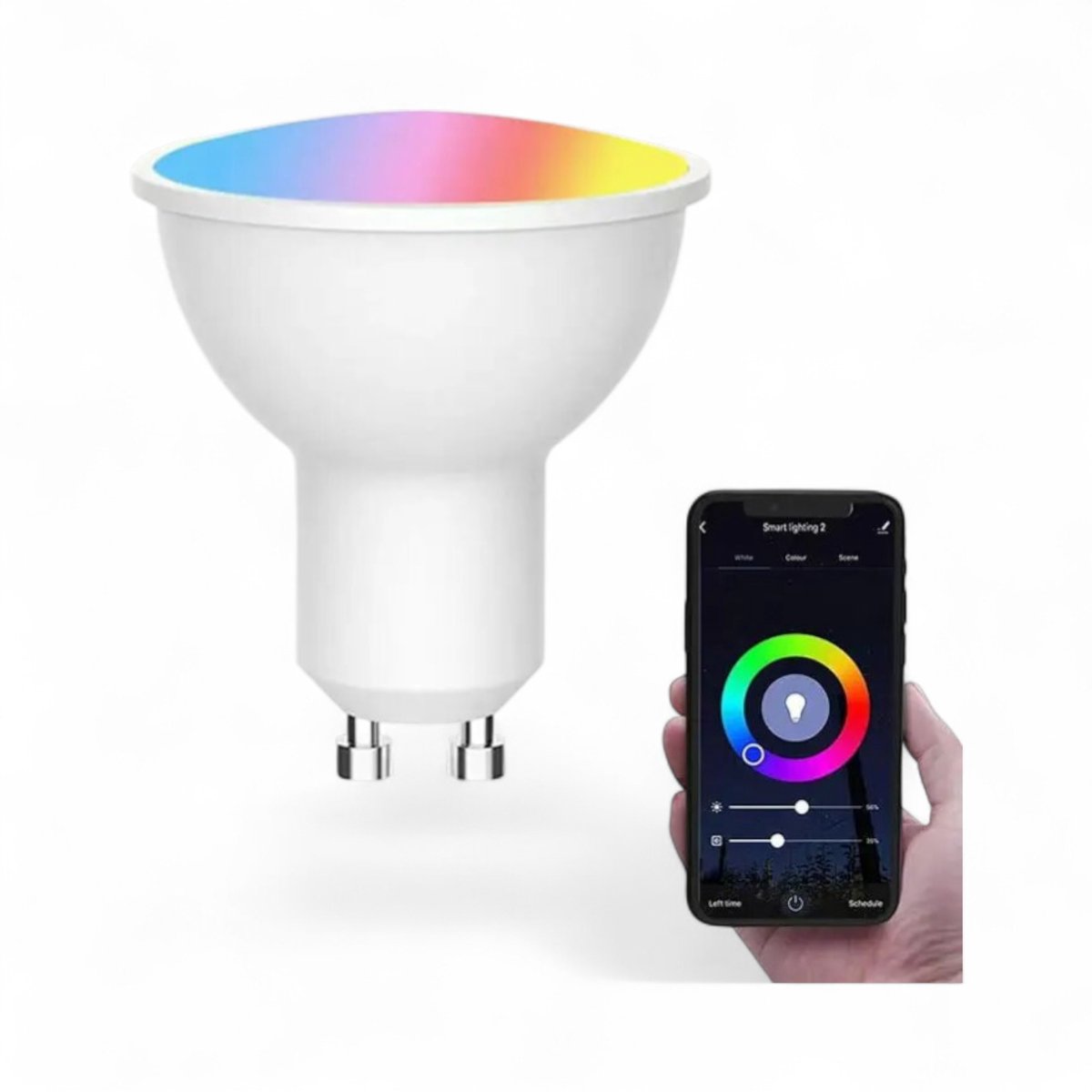 Slimme spotlight | GU10 fitting | Wifi | App bediening | Installatie eenvoudig | Dimbaar | Tuya Smart Life | RGBCW