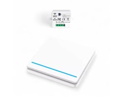 Slimme Draadloze Schakelaar | Draadloze schakelaar | Wifi | 1 knop bediening | Schroef of tape montage | Verlichting en apparaten | Wit