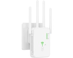 Zyrex® Wifi Versterker Stopcontact – Wifi Versterker – 1200 Mbit/s – Wit – 15cm x 13cm x 9cm