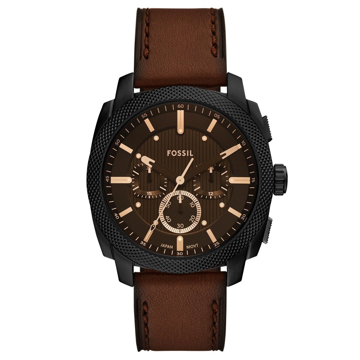 Fossil FS6101 Heren Horloge 44mm - Bruin