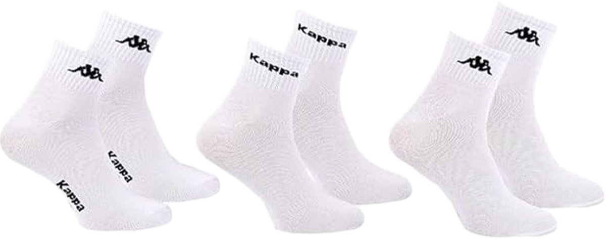 Kappa 2/3 Sokken Tripack Blanco Wit