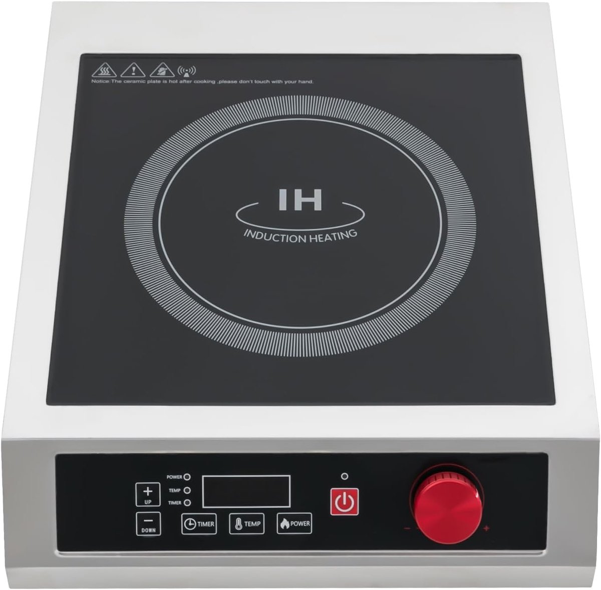 Inductiekookplaat - Kookplaat - Professioneel Koken - 10 Vermogensstanden - 35 x 43 cm - Zwart