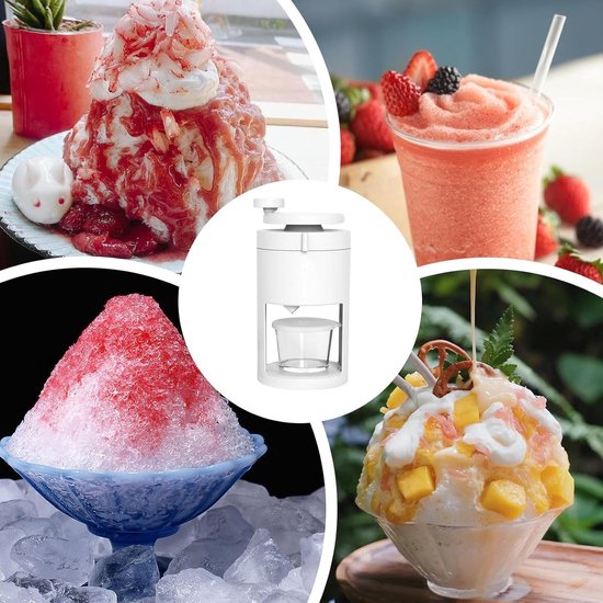 IJsmachine Handmatig - Crushed Ice Maker - Zelf Sneeuwijs - Draagbaar Ontwerp - 27 x 15 cm - Wit van Merkloos — afbeelding 5