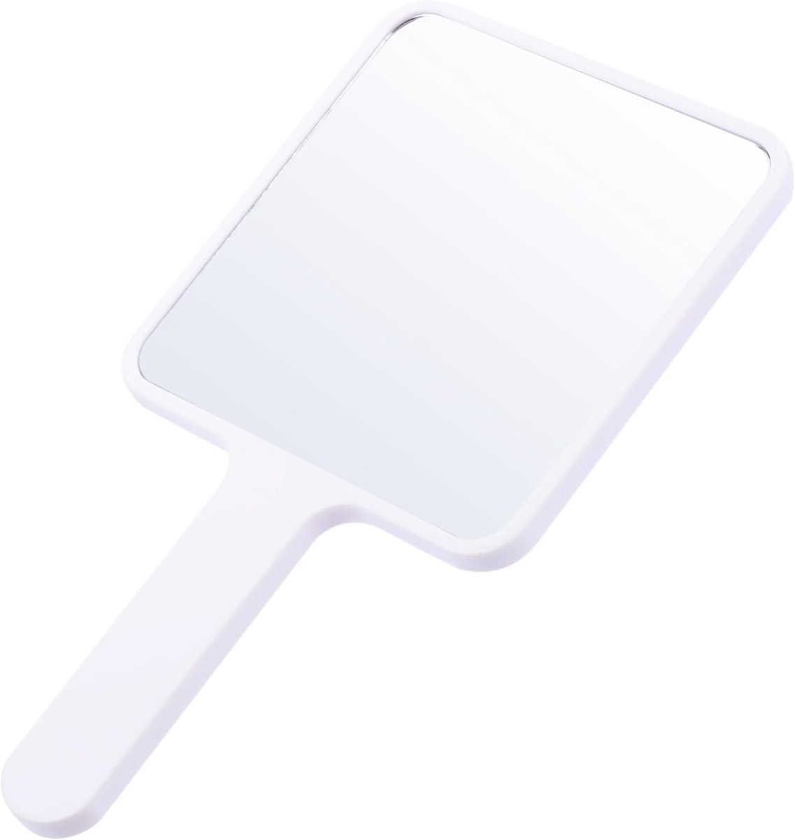 Handspiegel - Make-up spiegel - Make-up bijwerken - Comfortabele grip - 16 x 9 cm - Wit
