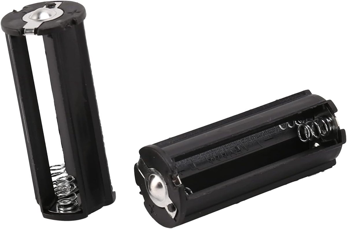 Batterijhouders Set - AAA Batterij Cases - Apparaten Voeden - Dubbel Pakket - 3x AAA - Zwart