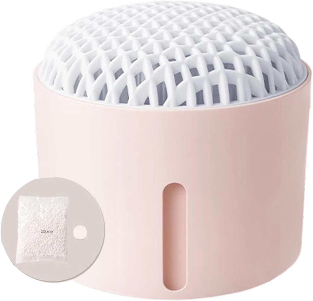 Vochtabsorberend Kastje - Luchtontvochtiger Box - Vocht Reguleren - Compact Absorberend - 10x11x10 cm - roze