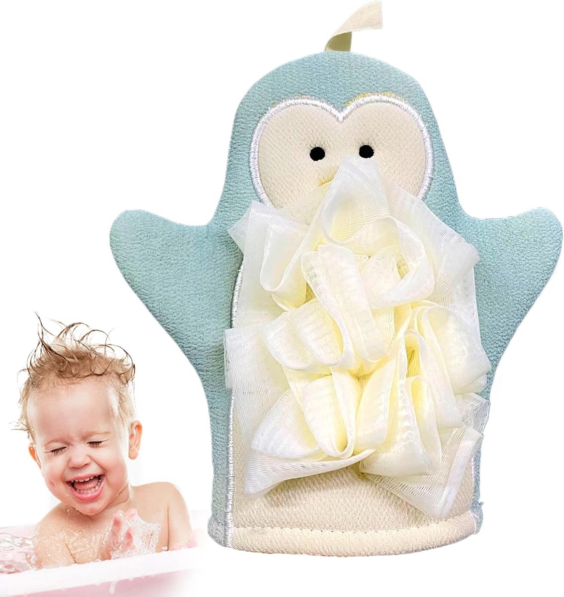 Scrub Handschoenen - Douche Poef - Huid Reinigen - Verwijdert Dode Huidcellen - 22 x 12 cm