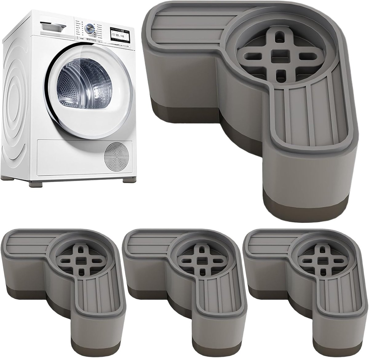 Anti-vibratiepads - Schokdempers - Wasmachine Stabiliseren - Verstelbaar - 9 cm