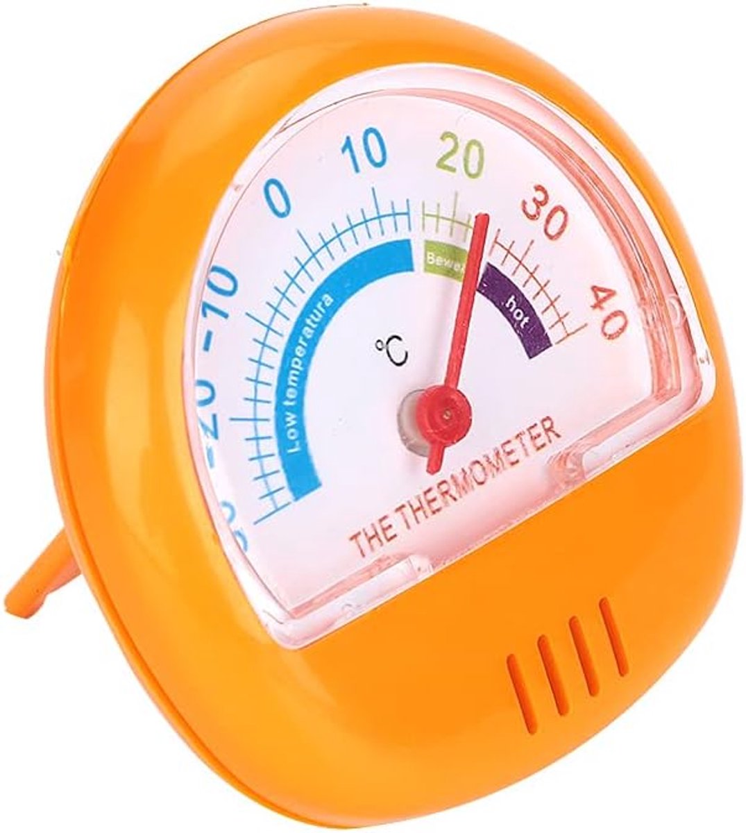 Koelkast Thermometer - Vriezer Meter - Voedsel Veiligheid - Mechanisch Geen Batterij - 6.5 cm Diameter - Geel