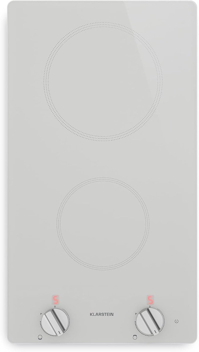 Inductiekookplaat 2 zones - Draagbaar fornuis - Snel koken - Boost functie - 52x29x9 cm - Wit