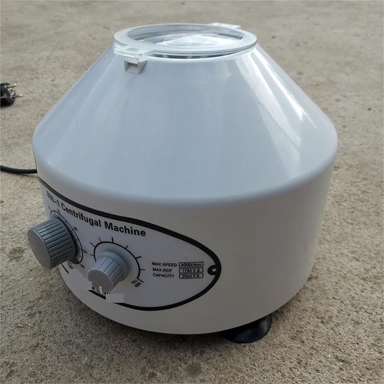 Centrifugeer Machine - Scheidingstool - Laboratorium Werk - 4000 RPM Snelheid - 6x 20ml Adapters — afbeelding 4