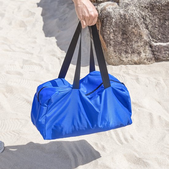 Bergson Schaduwdoek - Strandtent - Zonnetent - UV-Bescherming - Aluminium Stangen - Draagtas - 400x400x200 cm - Blauw van Merkloos — afbeelding 3