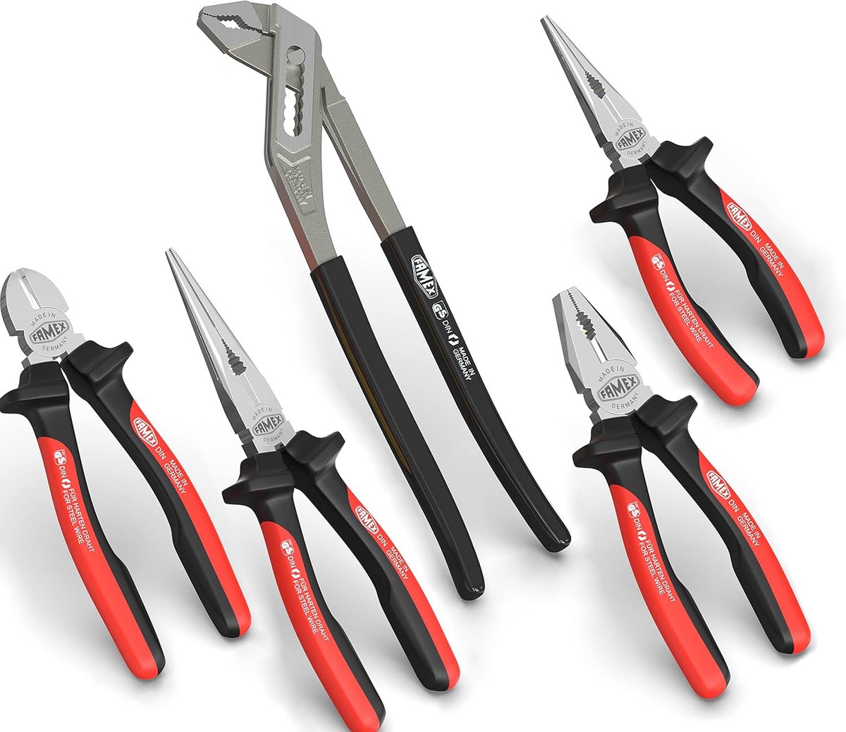 Tangenset 5-delig - Gereedschapset Kniptangen - Professioneel Klussen - Geharde Snijkanten