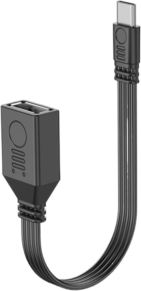 USB C Adapter - Type C Converter - Snelle Data Transfer - Compact Ontwerp - 10 cm Lengte - Zwart