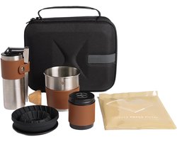 Koffiezetapparaat Set - Kampeer Koffie - Outdoor Koffie Maken - Verstelbare Maalgraad - 22 x 18.3 x 12.5 cm