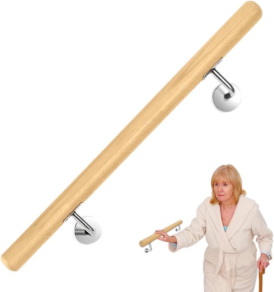 Trapleuning Inklapbare Houten Trapleuning - Traphulp Veiligheid - Binnen Buiten - Ergonomische ...