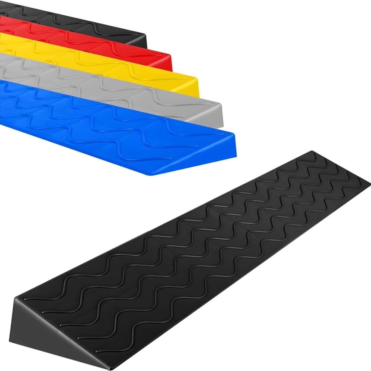Drempelhelling - Stoeprand Oprit - Toegankelijkheid Verbeteren - Vergroot Gebruiksoppervlak - 100x18x8 cm - Zwart