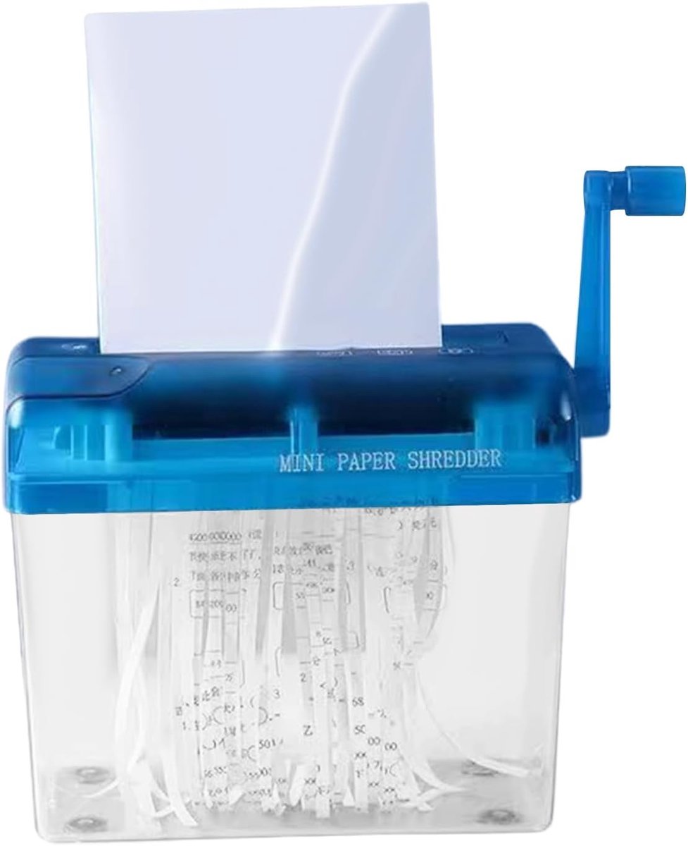 Bureau Versnipperaar - Compact Papier Snijder - Thuis Kantoor - Draagbaar Desktop Model - 15.5 x 10 x 15.5 cm