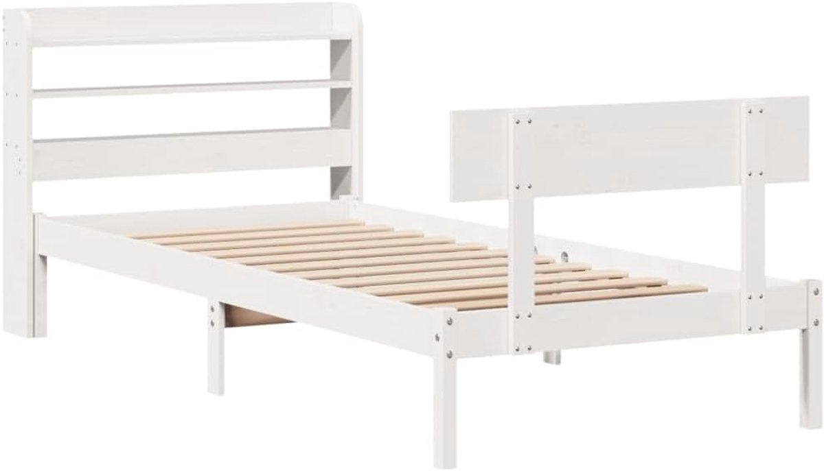 Massief Grenenhouten Bedframe - Bed Omouw Boxspring - Slaapkamer Meubel - Met Hoofdbord - 