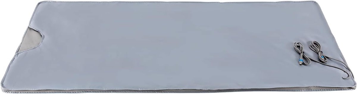 Infrarood Saunadeken - Warmte deken - Ontspanning thuis - Instelbare temperatuur - 180 x 80 cm - Zilvergrijs