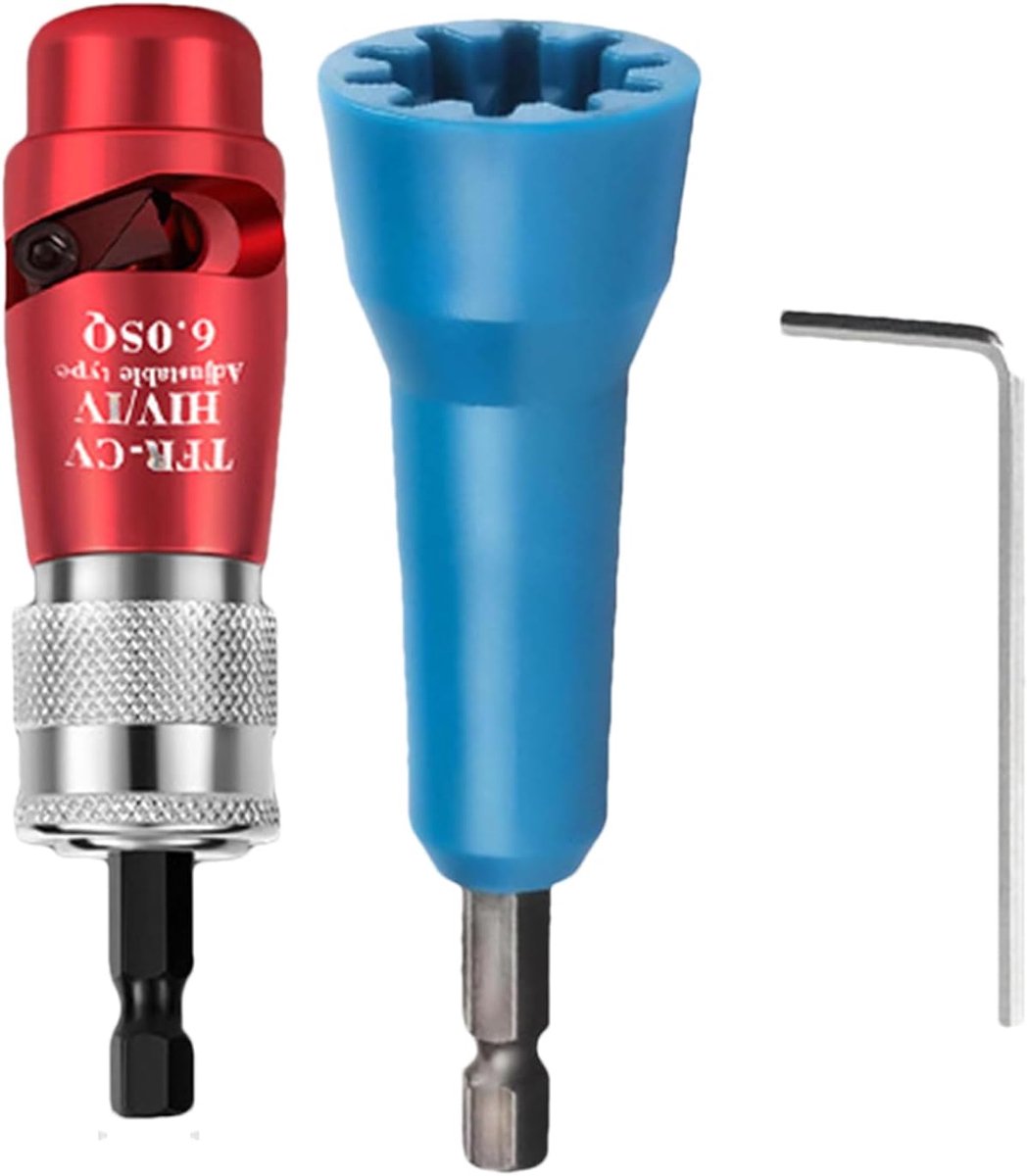 Boorstripper Set - Krimpgereedschap - Efficiënt Strippen - Duurzame Aluminiumlegering - 8 x 6 cm - Grijs