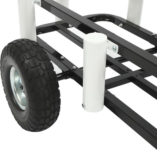 Bolderkar Viswagen - Outdoor transportkar - Vis en kampeer - 7 hengelhouders - 90 kg draagvermogen - Zwart van Bolderkar — afbeelding 4