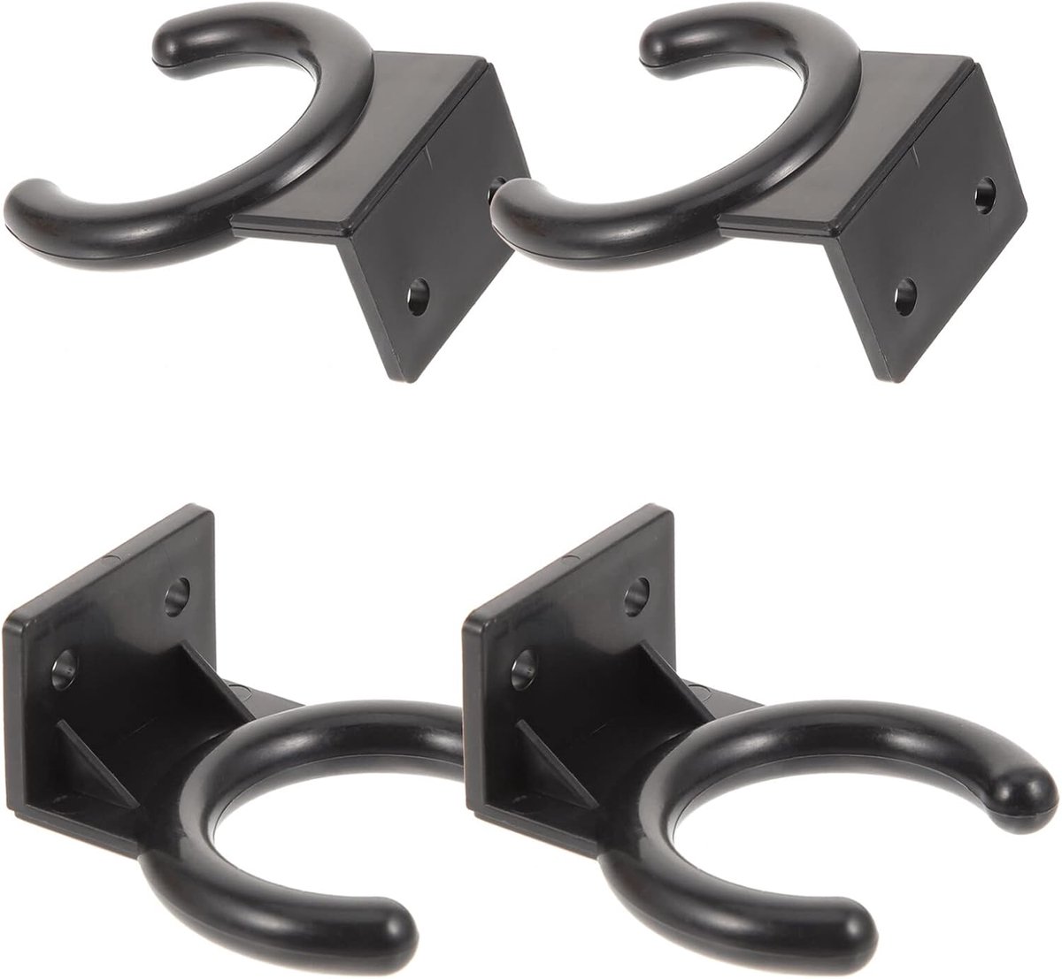 Microfoon Clips - Houders Haken - Microfoon Opbergen - Set van Vier Stuks - 33mm Binnendiameter - Zwart