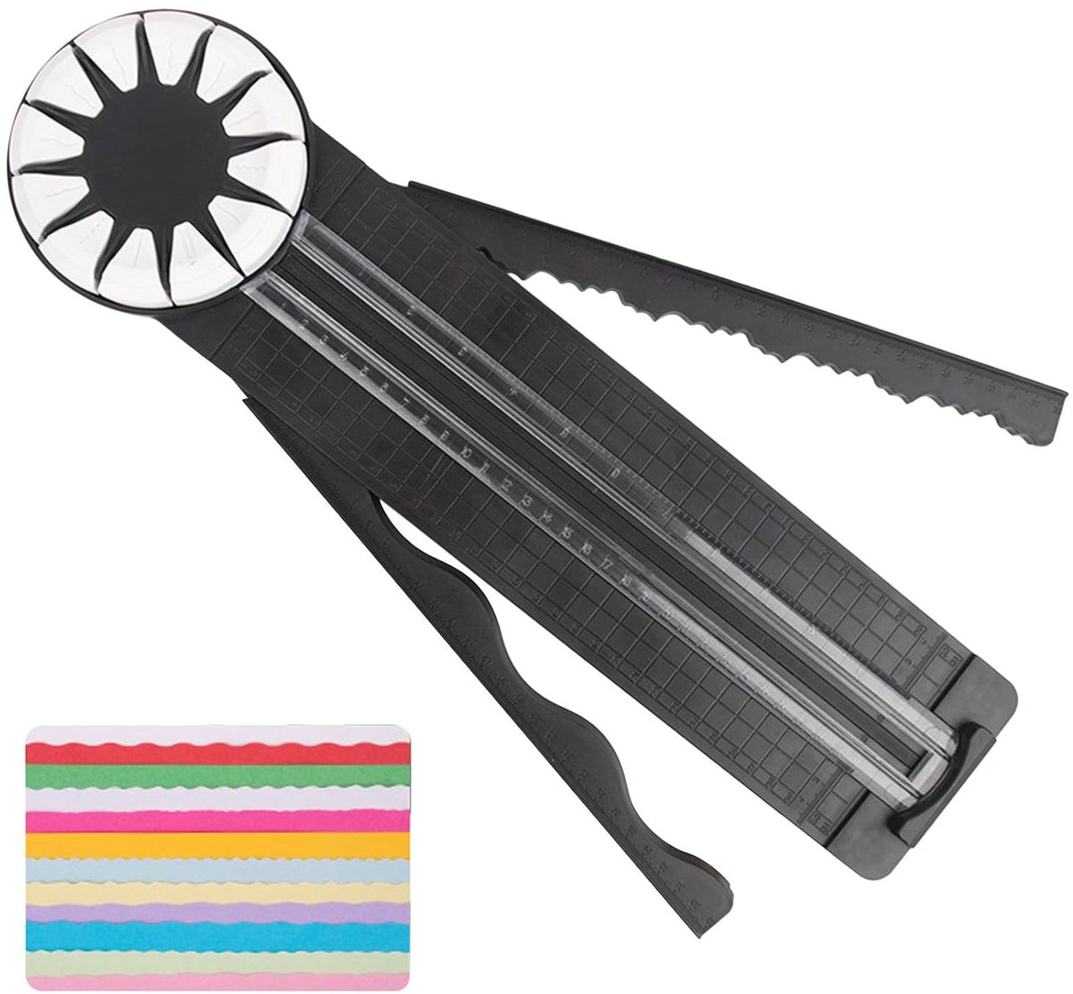 Papiersnijder - Papierknutselmachine - Papier Ambachten Maken - 12-in-1 Multifunctioneel - 46.8 cm - Zwart