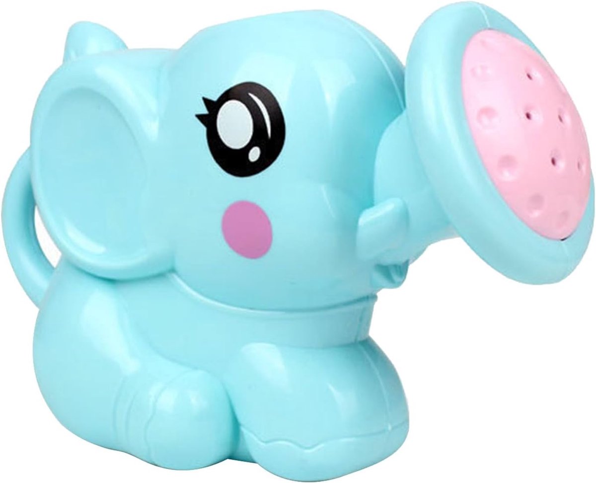 Babybadje Gieter - Olifant Gieter - Buitenspelen Waterpret - Vrolijke Kleuren - 15 x 9 x 6 cm - Blauw