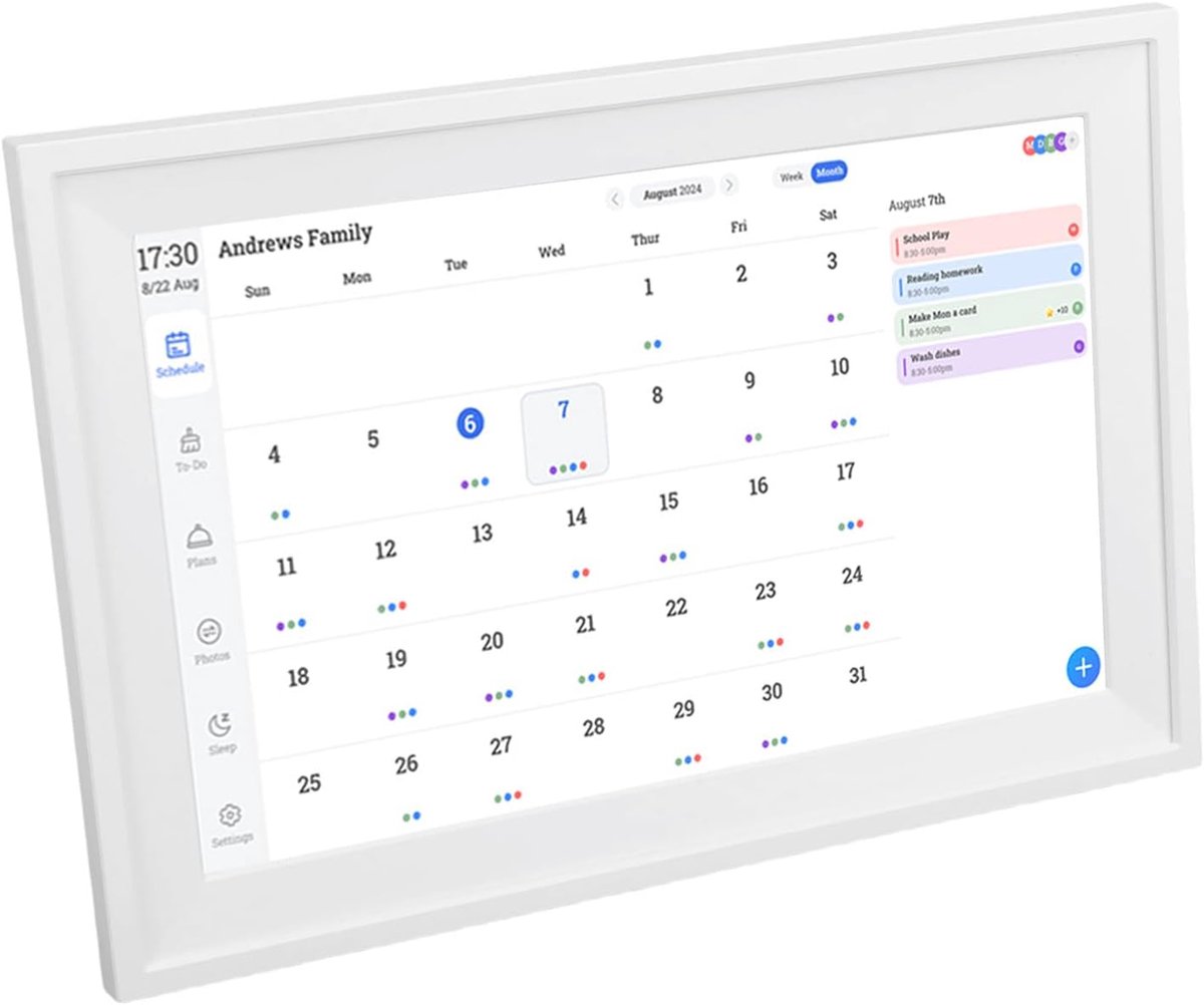 Digitale Kalender - Elektronisch Scherm - Familie Planning - HD Touchscreen - 101 Inch