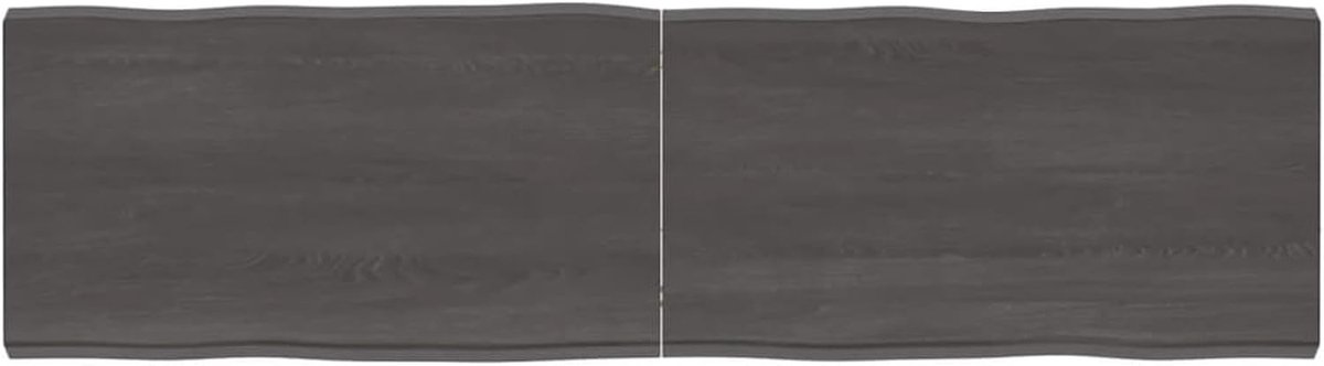 Houten Tafelblad - Werkblad Hout - Tafel Vernieuwen - Natuurlijke Rand - 180x50x6 cm - Grijs Eiken