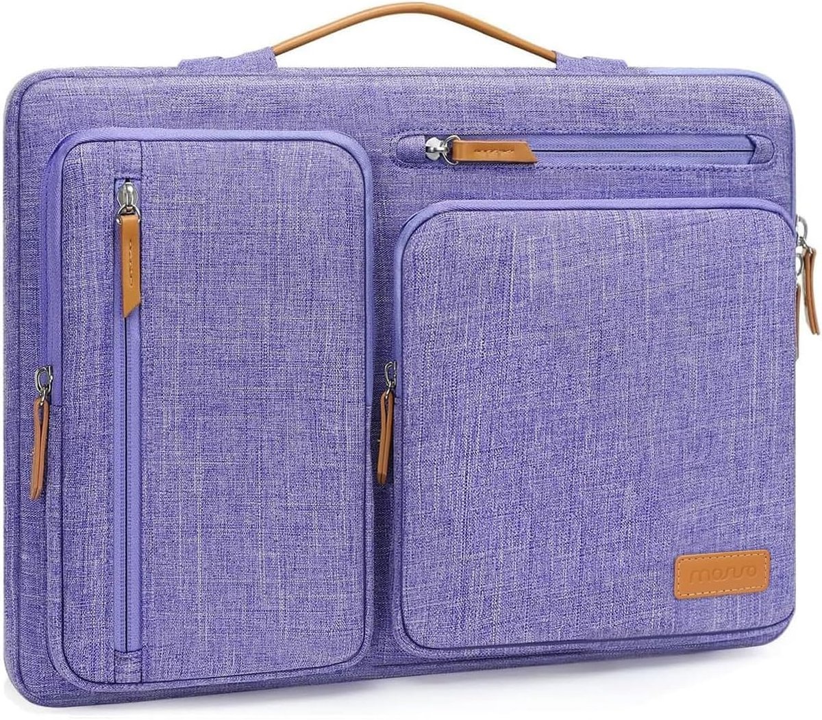 Originap 360 bescherming voor laptoptas 13,3 inch, 13-13,3 inch, laptoptas, hoes compatibel met MacBook Air/Pro 13/Pro 14 HP Dell Acer ASUS, zijopeningsvak met 4 vakken met ritssluiting en handvat