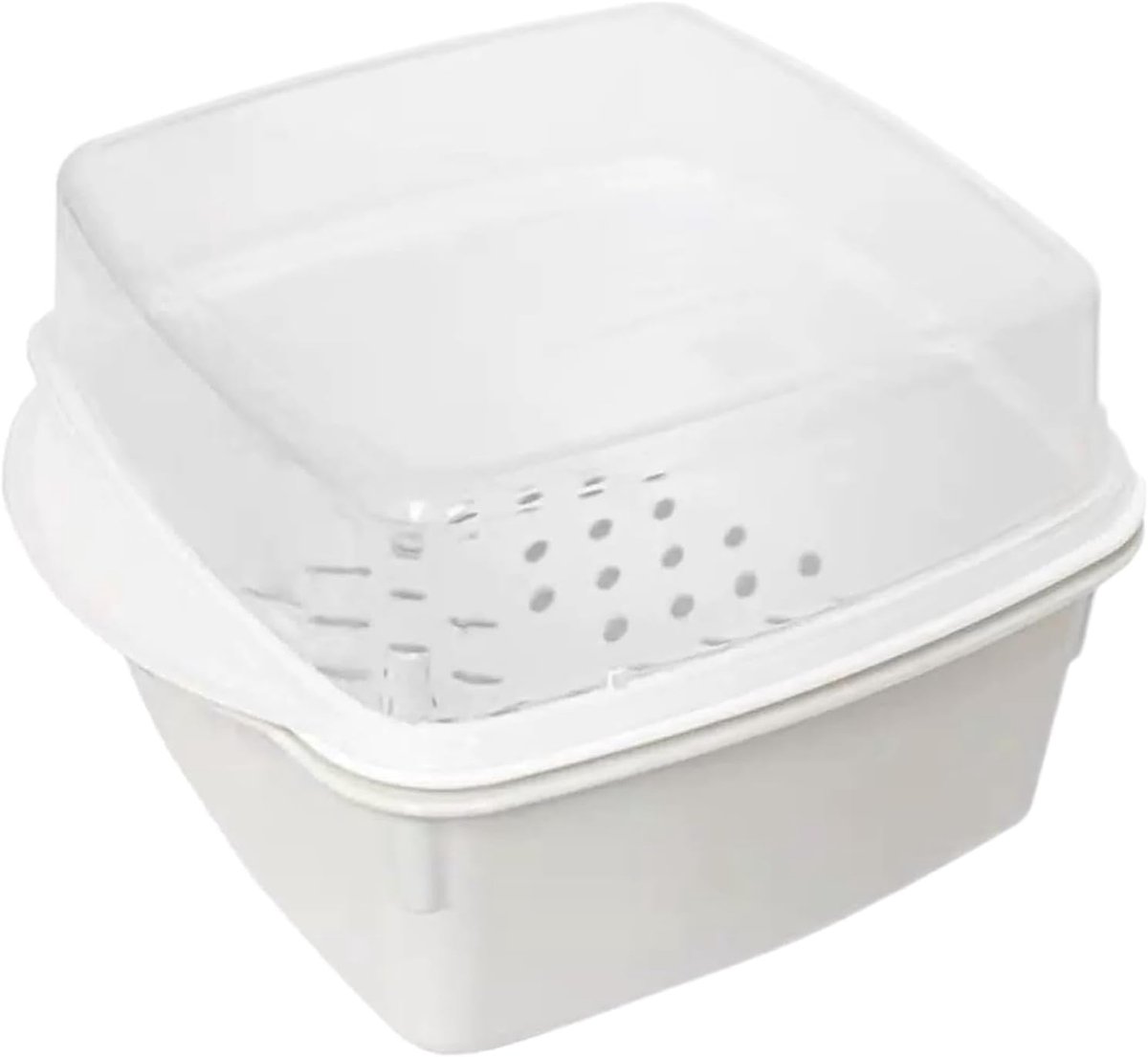 Magnetron Stoomkoker - Snelle Maaltijd Container - Gezond Koken - BPA Vrij Materiaal - 16 x 16 x 5 cm