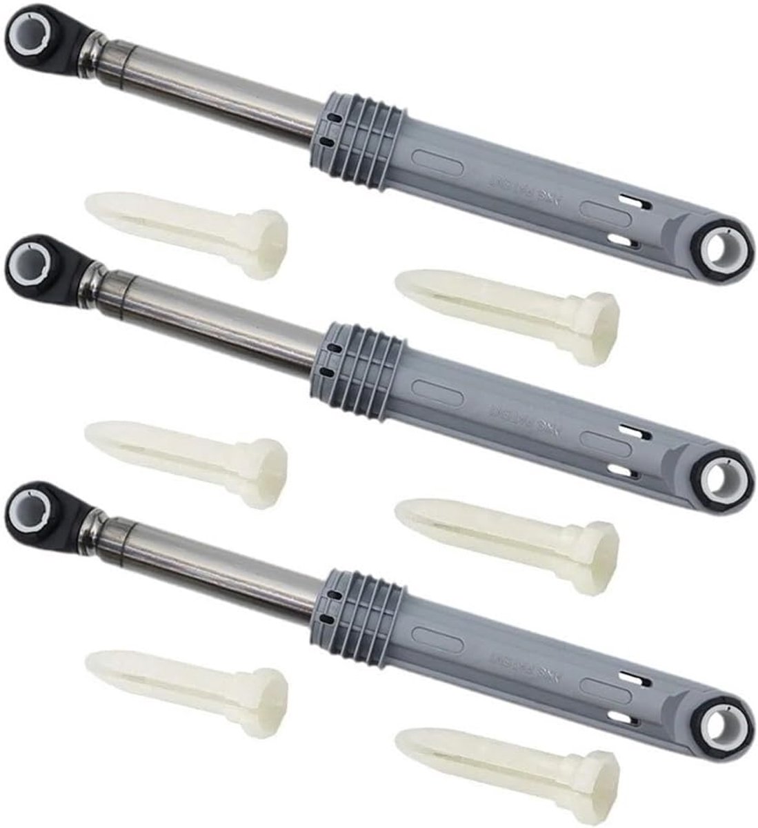 Wasmachine Dempers - Trillingsdempers Schokdempers - Stille Werking - Effectieve Trillingsabsorptie - 80N 3 Stuks - Zwart