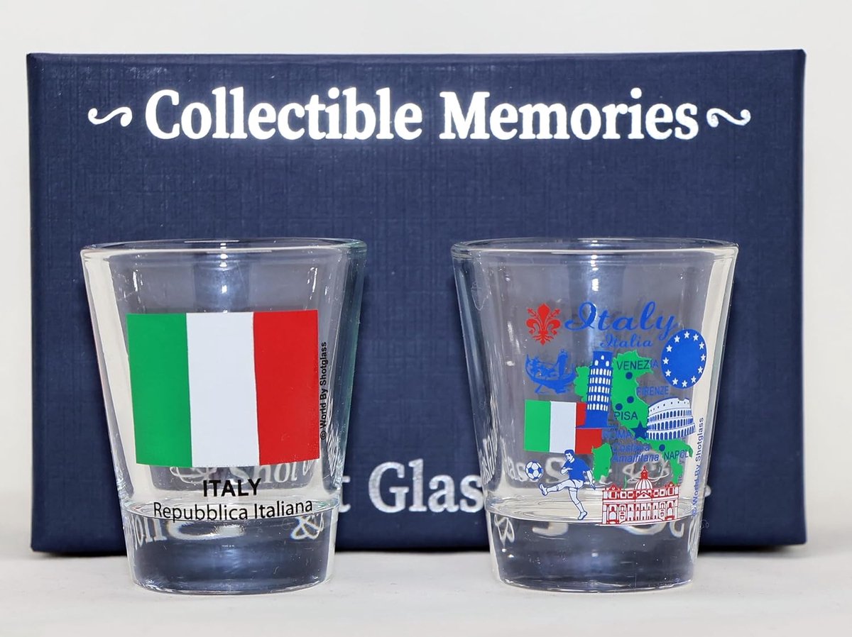 Shotglas Set - Likeurglazen - Souvenir Verzamelen - Boxed Set - 1.5 Ounce - Meerkleurig