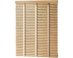 Houten Bamboe Jaloezieën - Natuurlijke Raambekleding - Isolatie en Zonwering - Gemaakt van Natuurlijke Materialen - Verstelbare Breedte x Ho